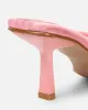 Melba Pink Satin Padded Toe Thong Sandals sold by Simmi London