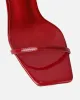 Apple Dark Red Patent Flared Heeled Sandals sold by Simmi London