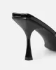 Blushing Black Diamante Mid Heel Mules sold by Simmi London
