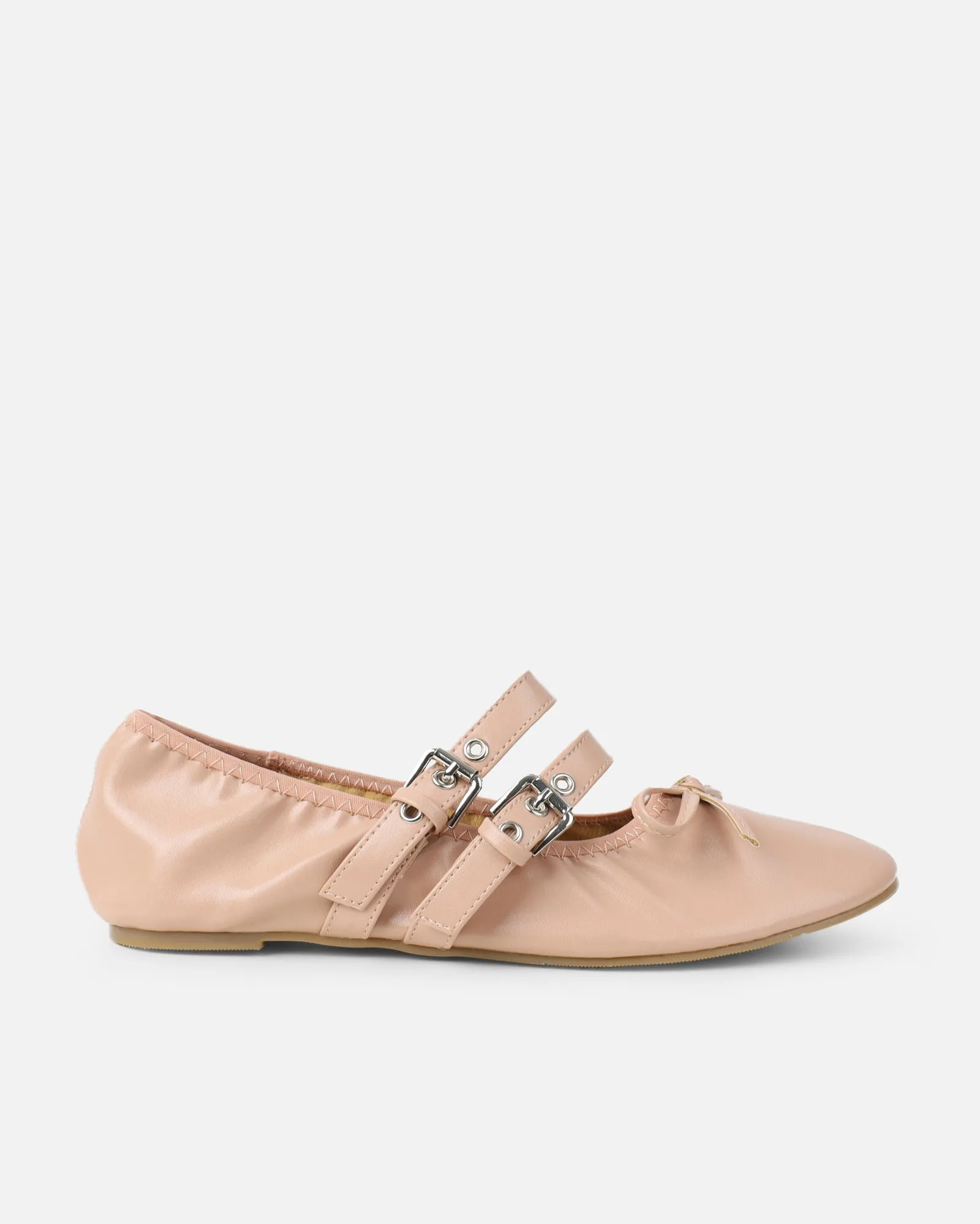 Octavio Nude Scrunch Ballet Flats sold by Simmi London product image thumbnail 2