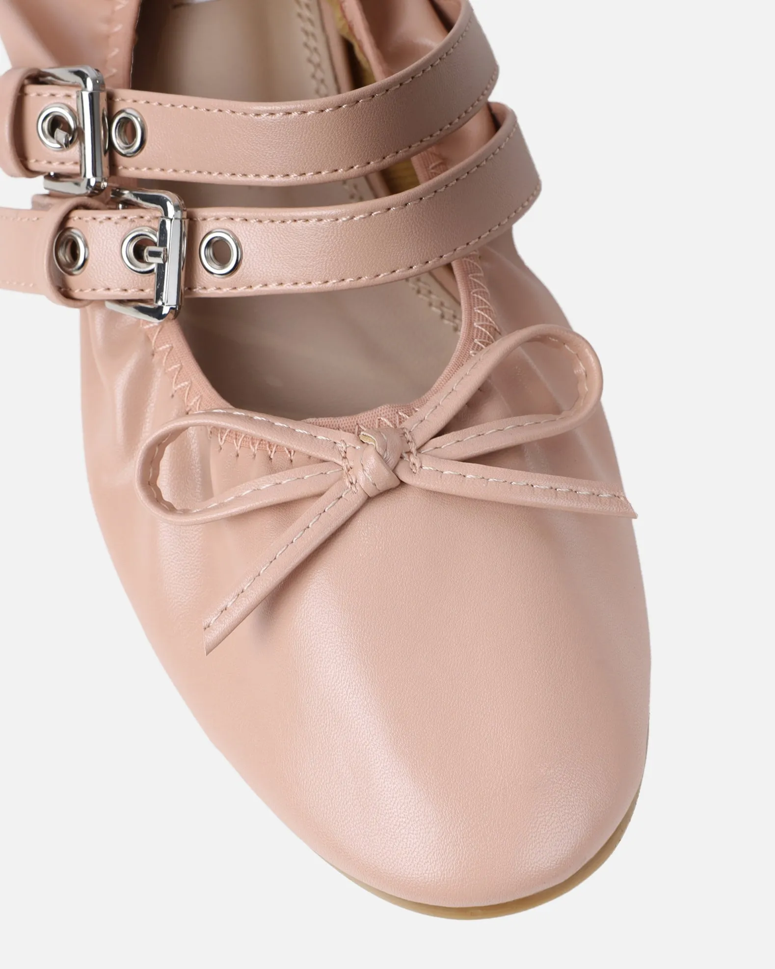 Octavio Nude Scrunch Ballet Flats sold by Simmi London product image thumbnail 4