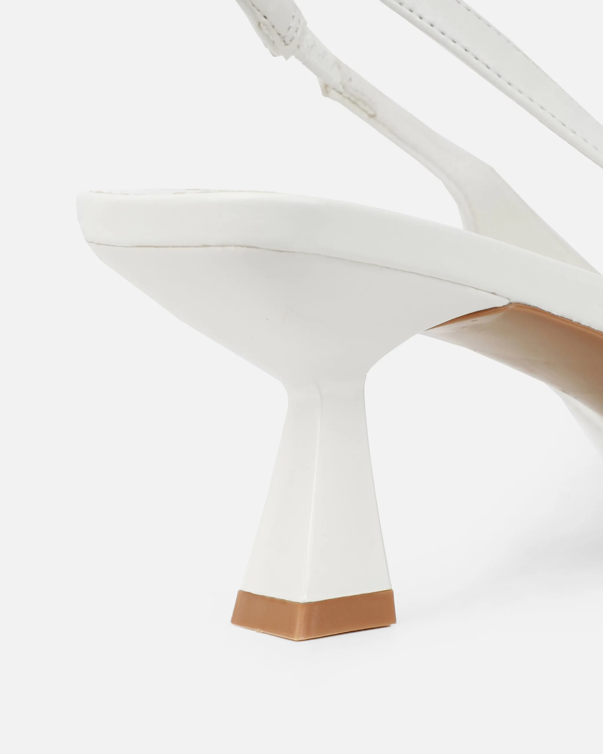 Ardenne White Diamante Low Court Heeled Shoes sold by Simmi London product image thumbnail 3