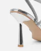 Maella Silver Mirror Diamante Heeled Sandals sold by Simmi London