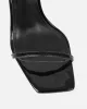 Apple Black Patent Flared Heeled Sandals sold by Simmi London