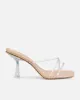Honie Clear Nude Mid Heel Mules sold by Simmi London