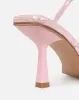 Alisa Pink Iridescent Spiral Mid Heels sold by Simmi London