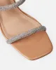 Peruvian Nude Diamante Strappy Block Mules sold by Simmi London