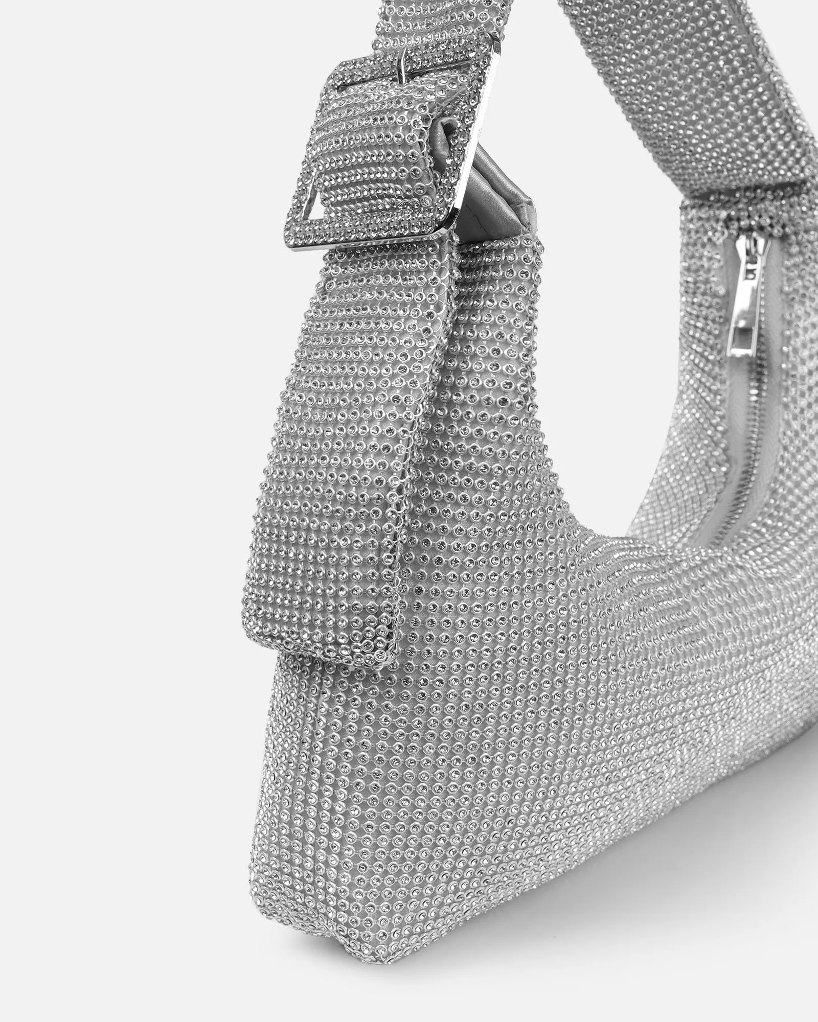 Alessa Silver Diamante Shoulder Bag sold by Simmi London product image thumbnail 2