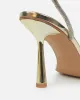 Mollie Gold Mirror Diamante Heeled Sandals sold by Simmi London