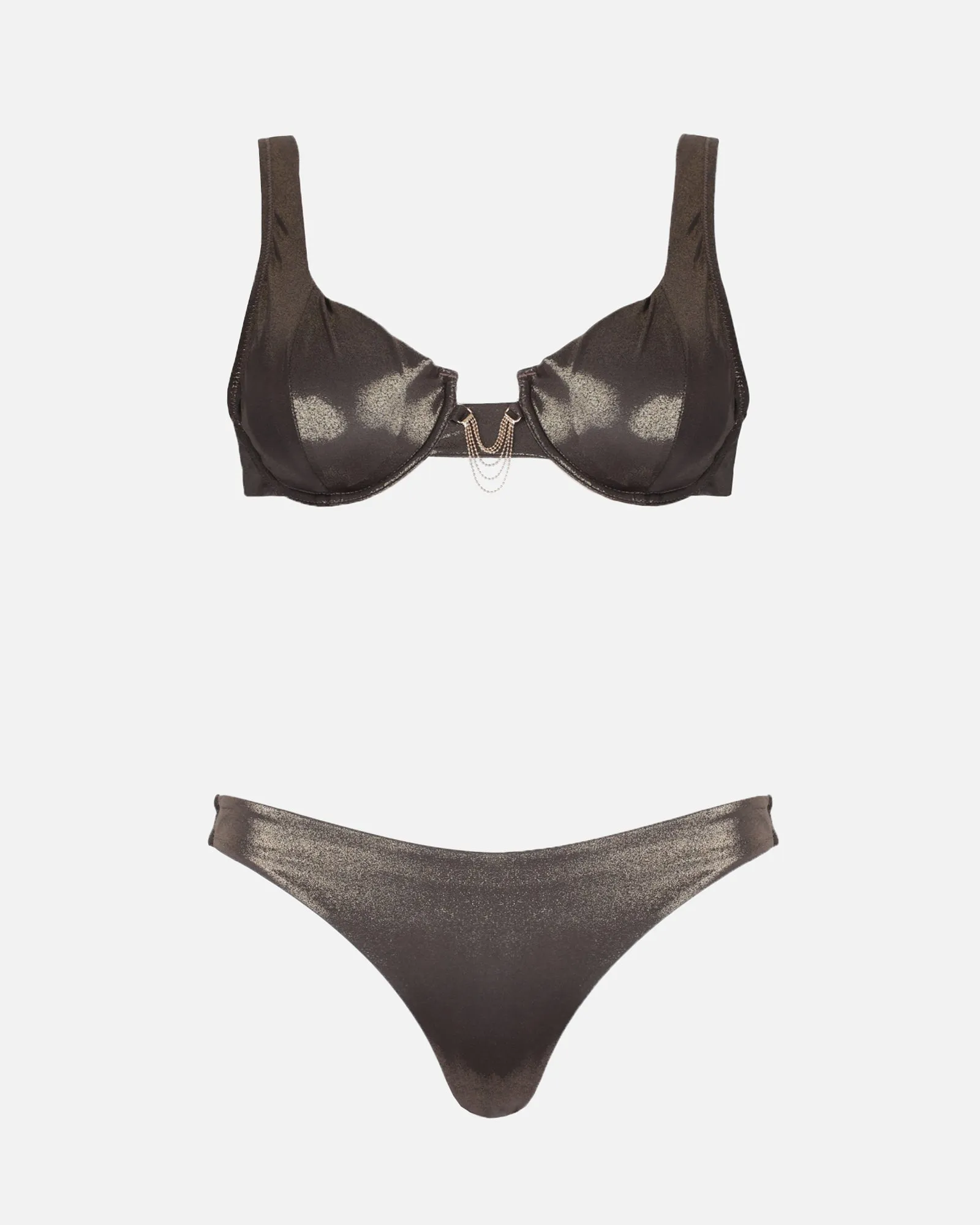 Nori Bronze Shimmer Bikini Set sold by Simmi London product image thumbnail 5