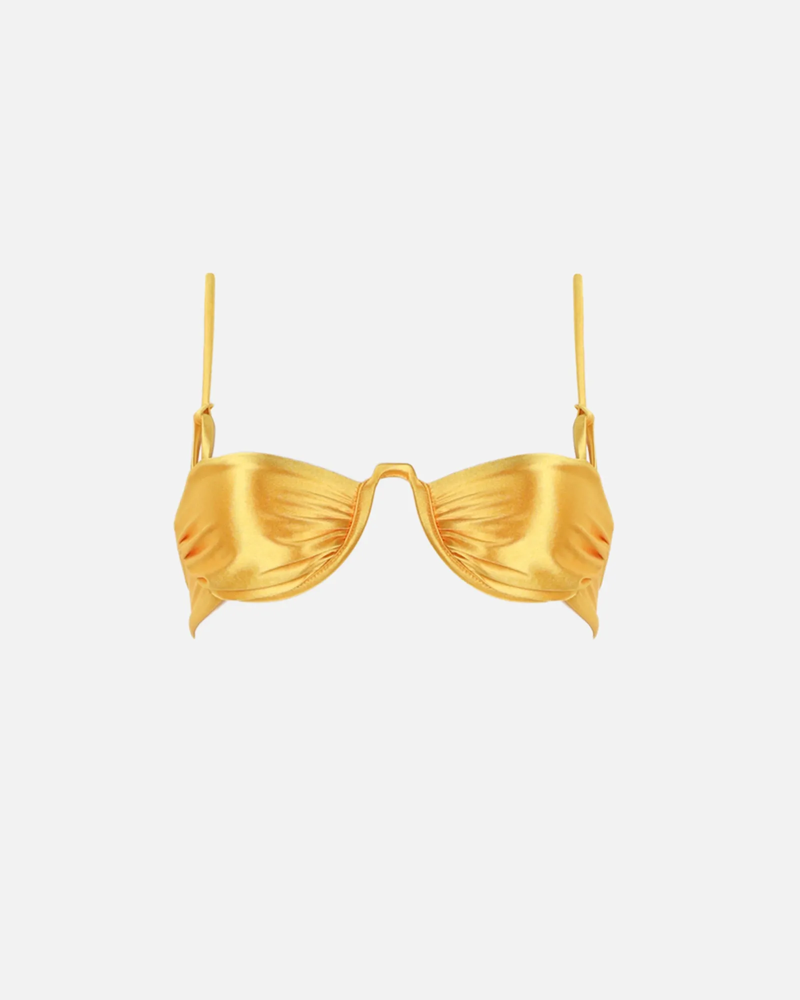 Citra Yellow Satin Underwired Bikini Top sold by Simmi London product image thumbnail 5