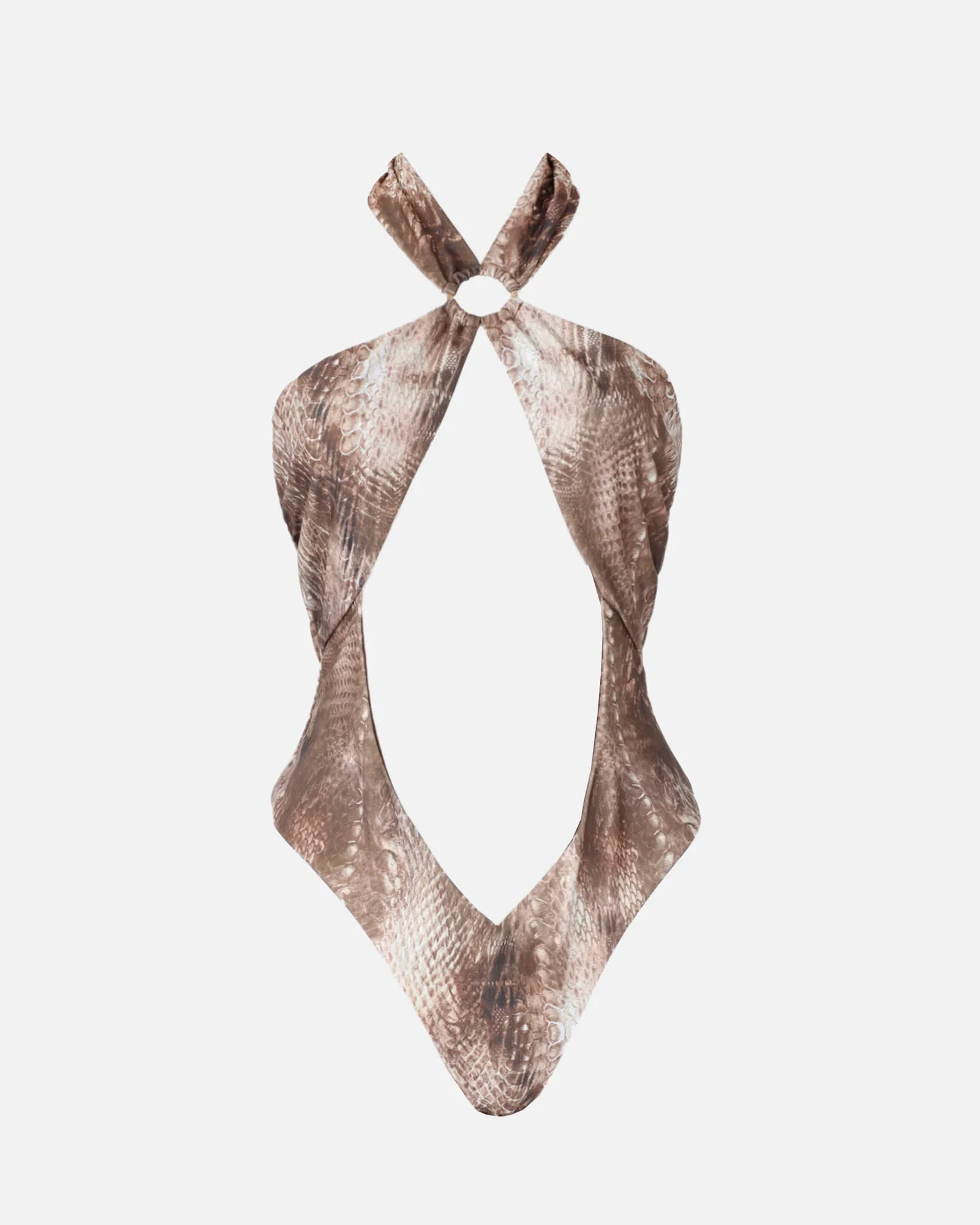 Soraya Serpent Print Cut Out Swimsuit sold by Simmi London product image thumbnail 5