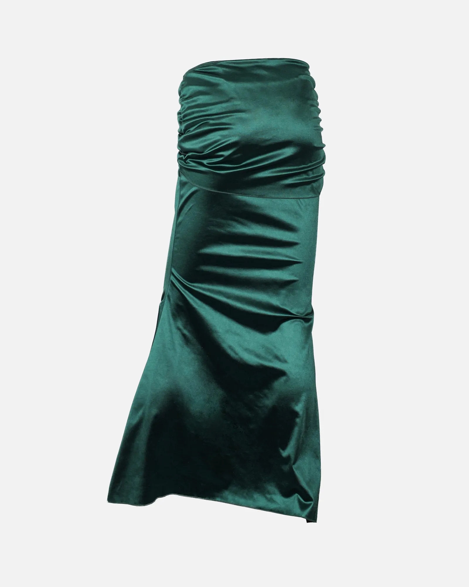 Palm Emerald Satin Sun Maxi Skirt sold by Simmi London product image thumbnail 5