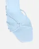 Riarra Blue Lizard Strappy Heeled Sandals sold by Simmi London