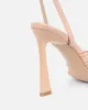 Riarra Nude Lizard Strappy Heeled Sandals sold by Simmi London