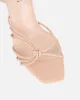 Riarra Nude Lizard Strappy Heeled Sandals sold by Simmi London