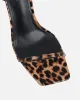 Apple Leopard Flared Heeled Sandals sold by Simmi London