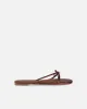 Char Chocolate Satin Bow Sandals sold by Simmi London