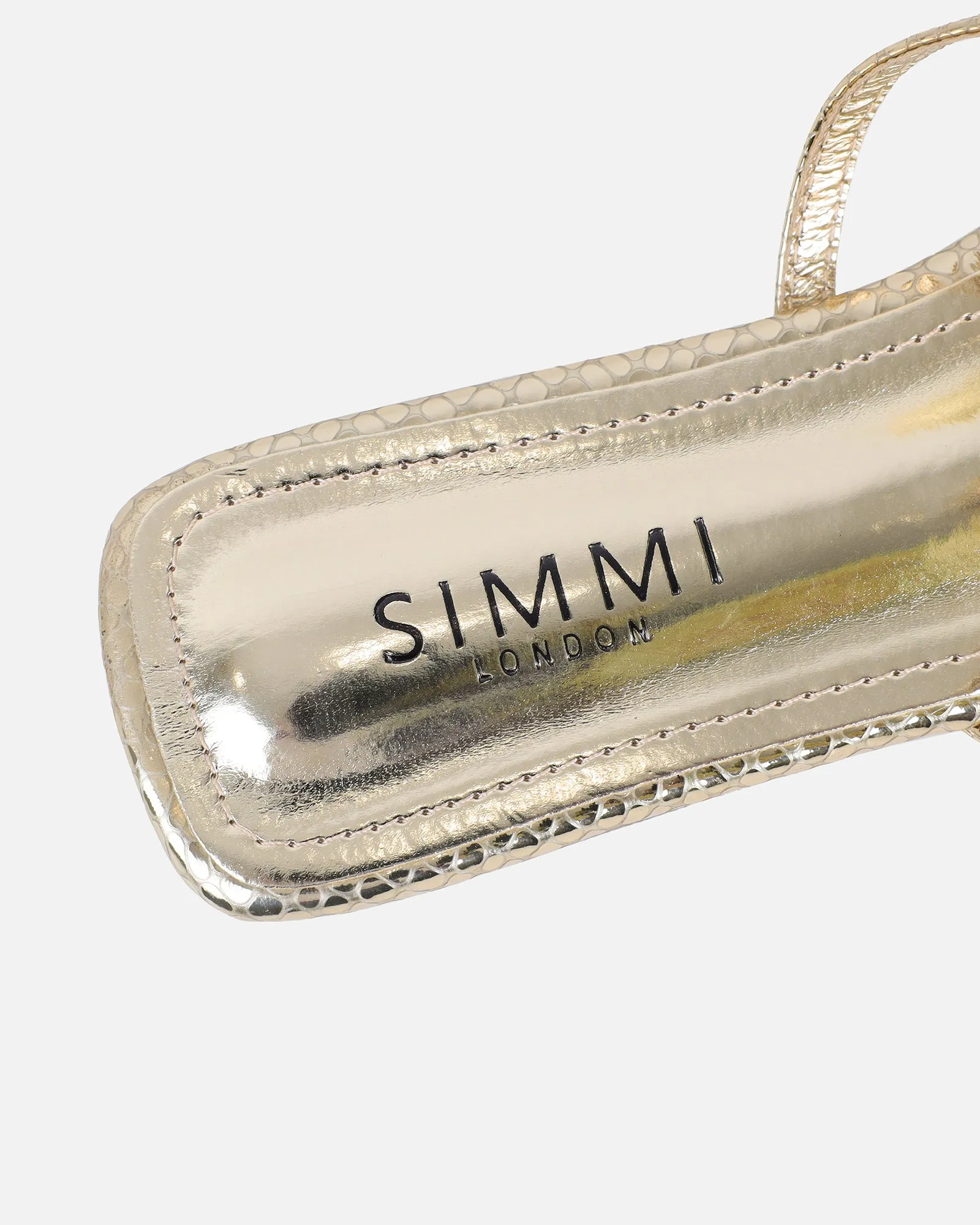 Azura Gold Snake Embellished Flat Sandals sold by Simmi London product image thumbnail 3