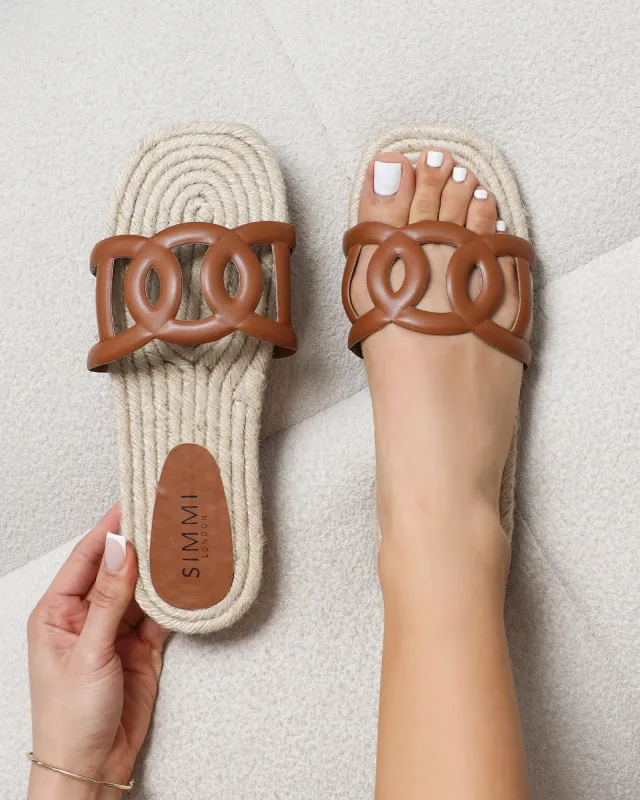 Carlos Tan Woven Flat Sandals sold by Simmi London