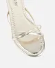 Char Gold Metallic Bow Sandals sold by Simmi London