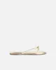 Char Gold Metallic Bow Sandals sold by Simmi London