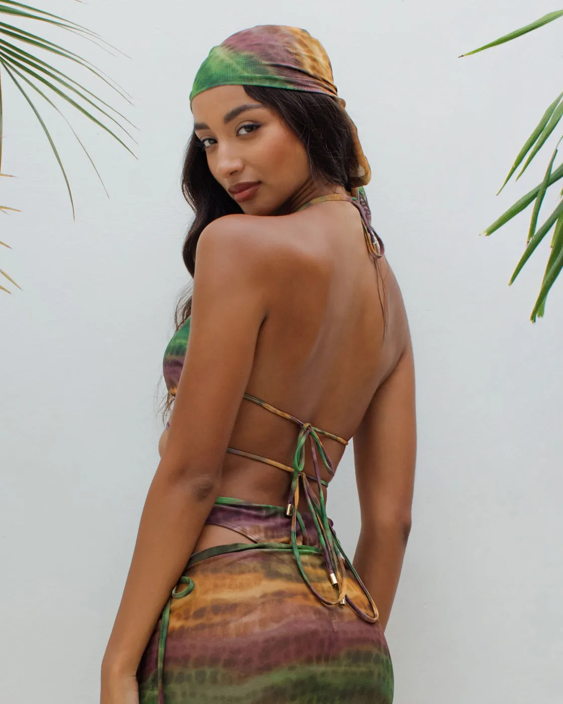 Kala Animal Print Mesh Headscarf sold by Simmi London