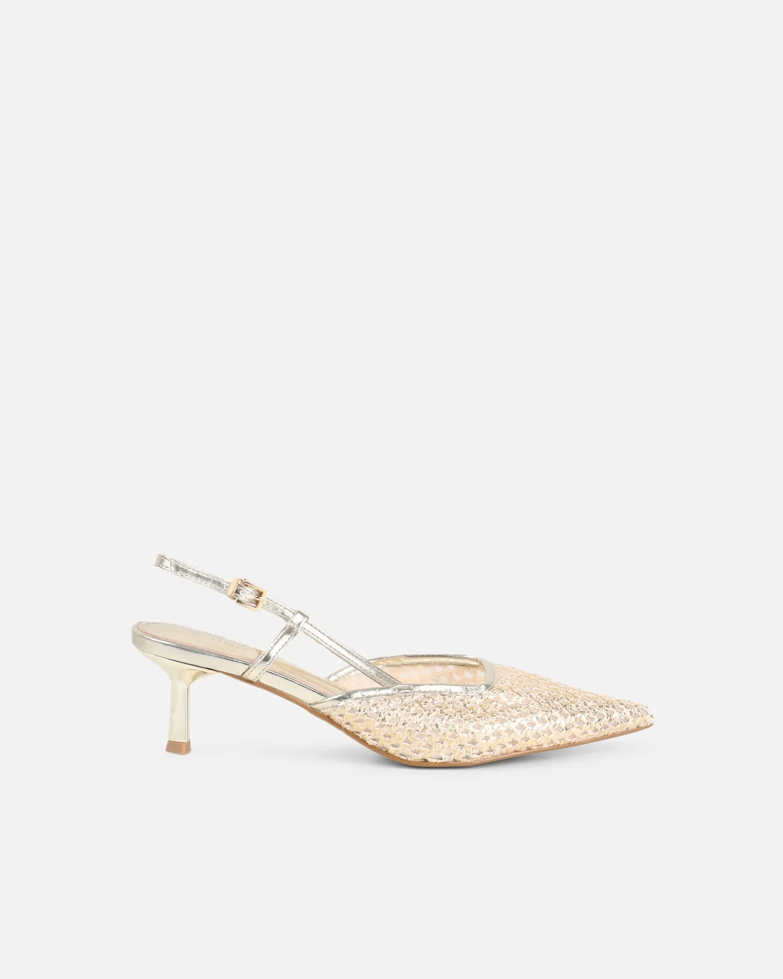 Filo Gold Woven Slingback Courts sold by Simmi London product image thumbnail 2