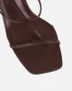 Allegra Chocolate Strappy Heeled Sandals sold by Simmi London