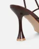 Allegra Chocolate Strappy Heeled Sandals sold by Simmi London