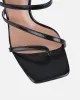 Gail Black Strappy Mules sold by Simmi London