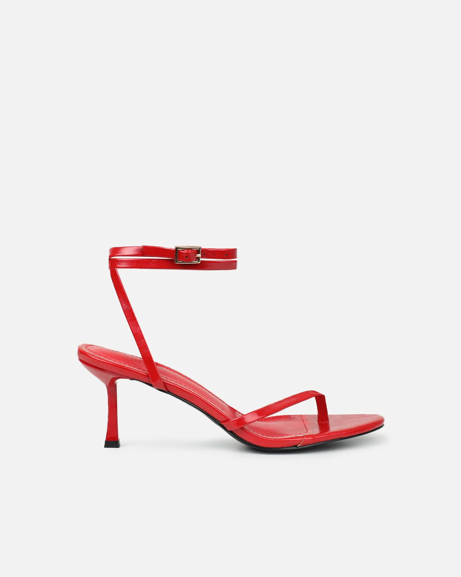 Deanna Red Shiny Toe Thong Low Heeled Sandals sold by Simmi London product image thumbnail 2