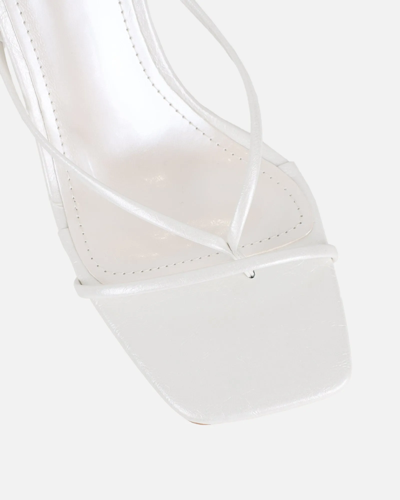 Pixar White Metallic Tie Up Heeled Sandals sold by Simmi London product image thumbnail 4