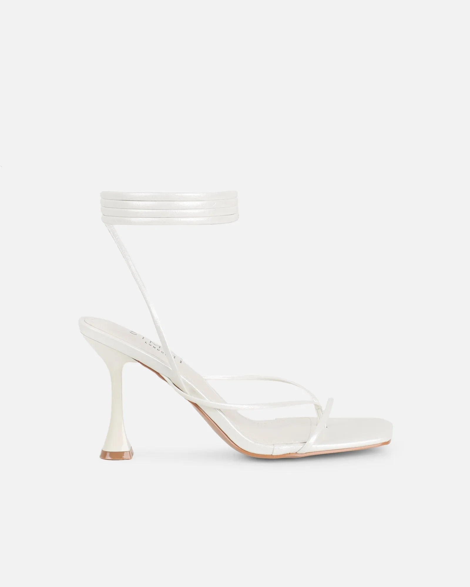 Pixar White Metallic Tie Up Heeled Sandals sold by Simmi London product image thumbnail 2