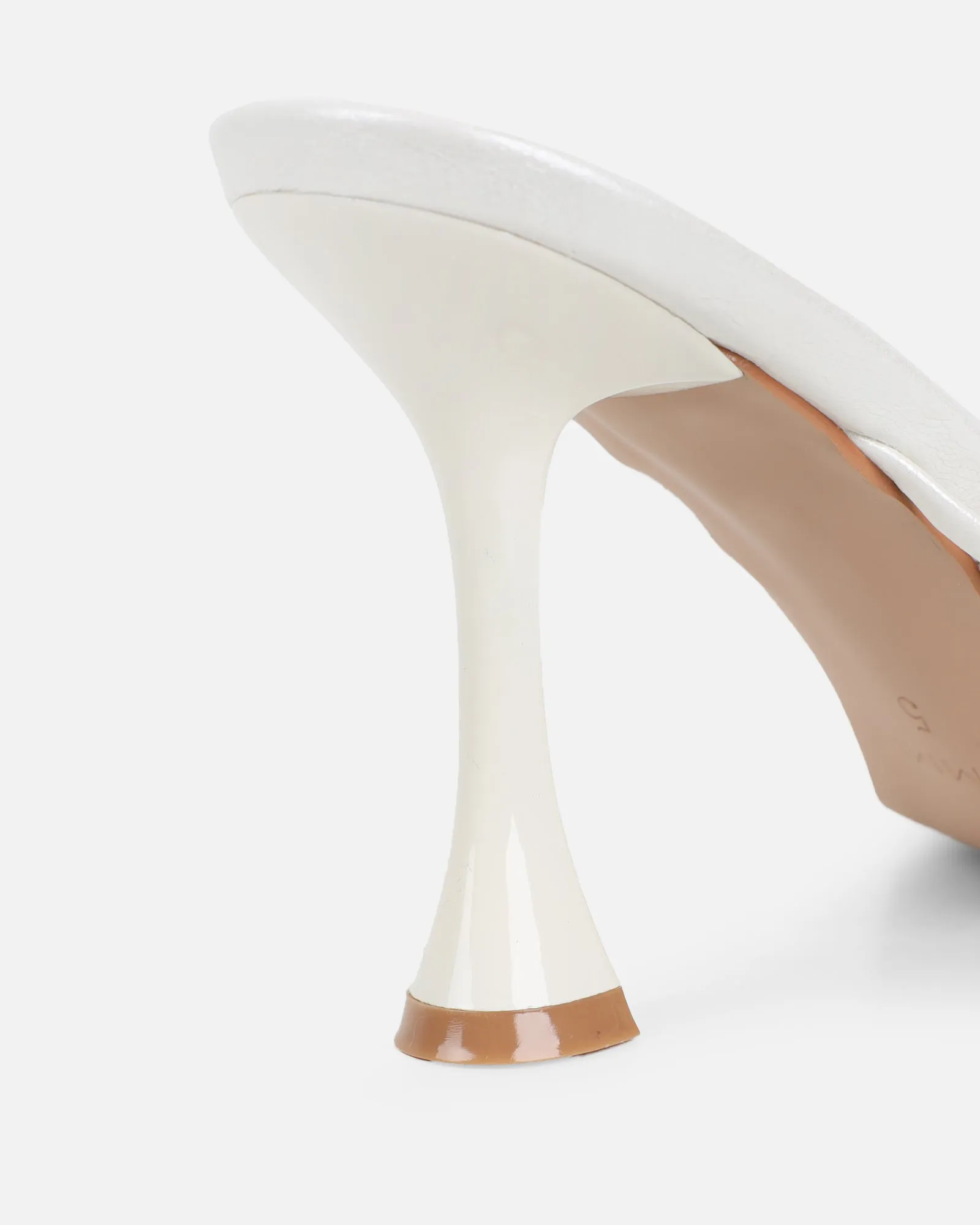 Pixar White Metallic Tie Up Heeled Sandals sold by Simmi London product image thumbnail 3