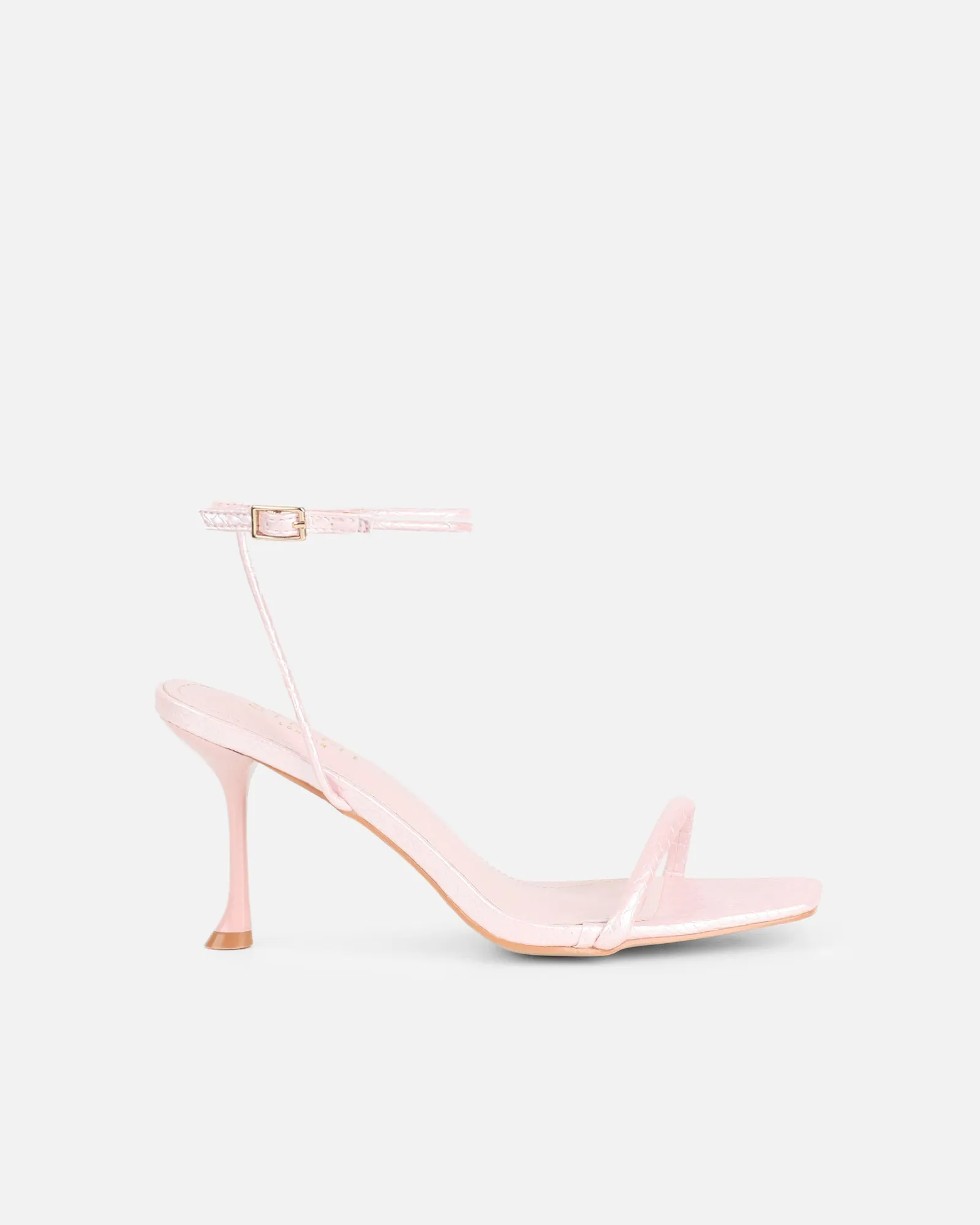 Piella Pink Snake Strappy Heeled Sandals sold by Simmi London product image thumbnail 2