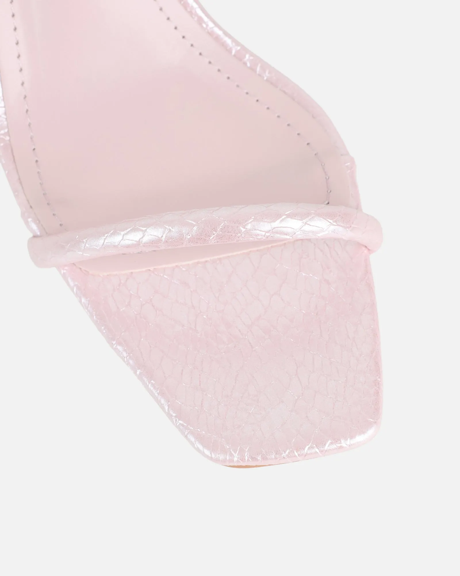 Piella Pink Snake Strappy Heeled Sandals sold by Simmi London product image thumbnail 4