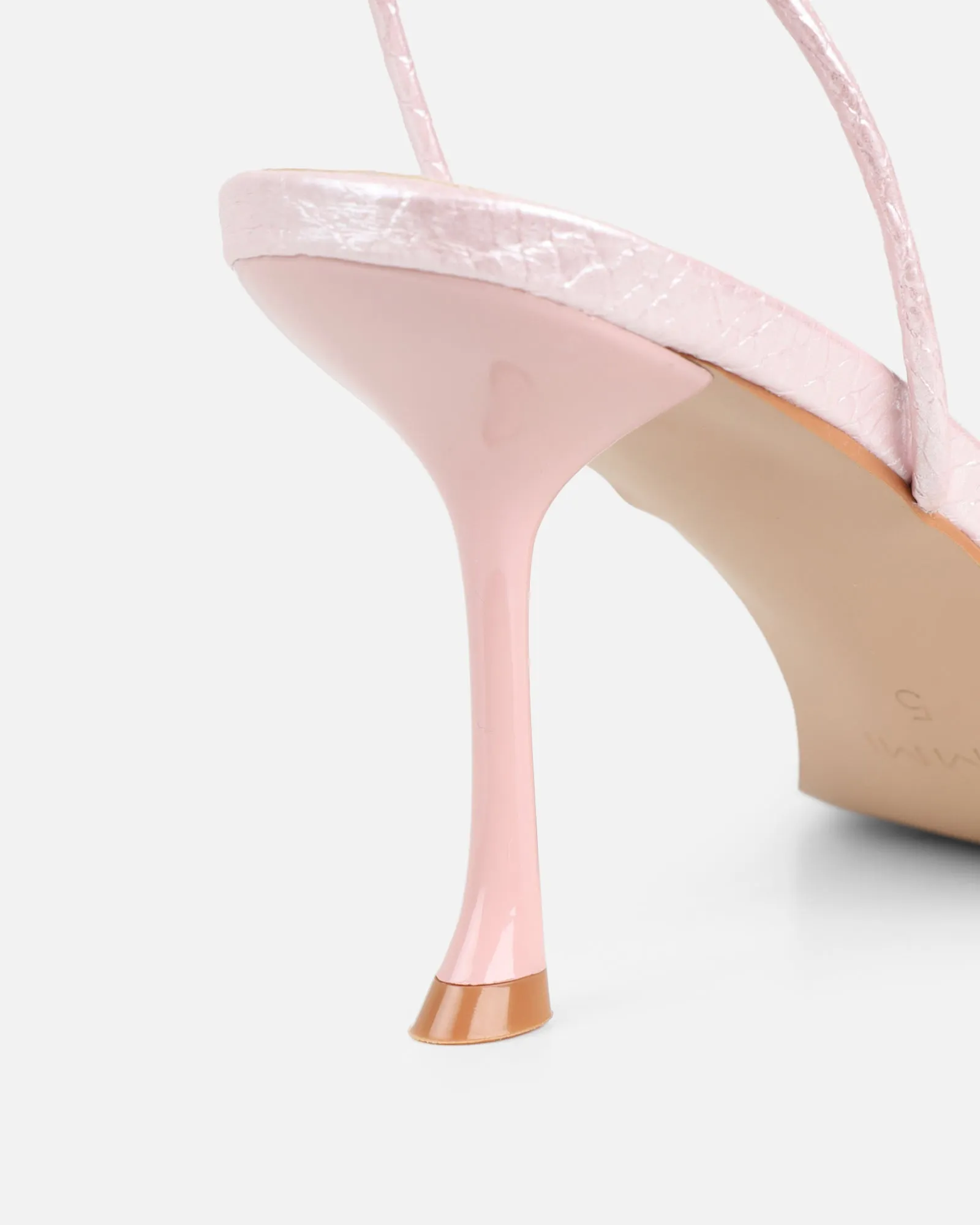 Piella Pink Snake Strappy Heeled Sandals sold by Simmi London product image thumbnail 3