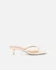 Laura Stone Toe Thong Kitten Heeled Sandals sold by Simmi London