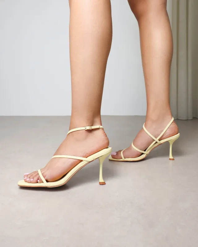 Kaleah Lemon Heeled Sandals sold by Simmi London