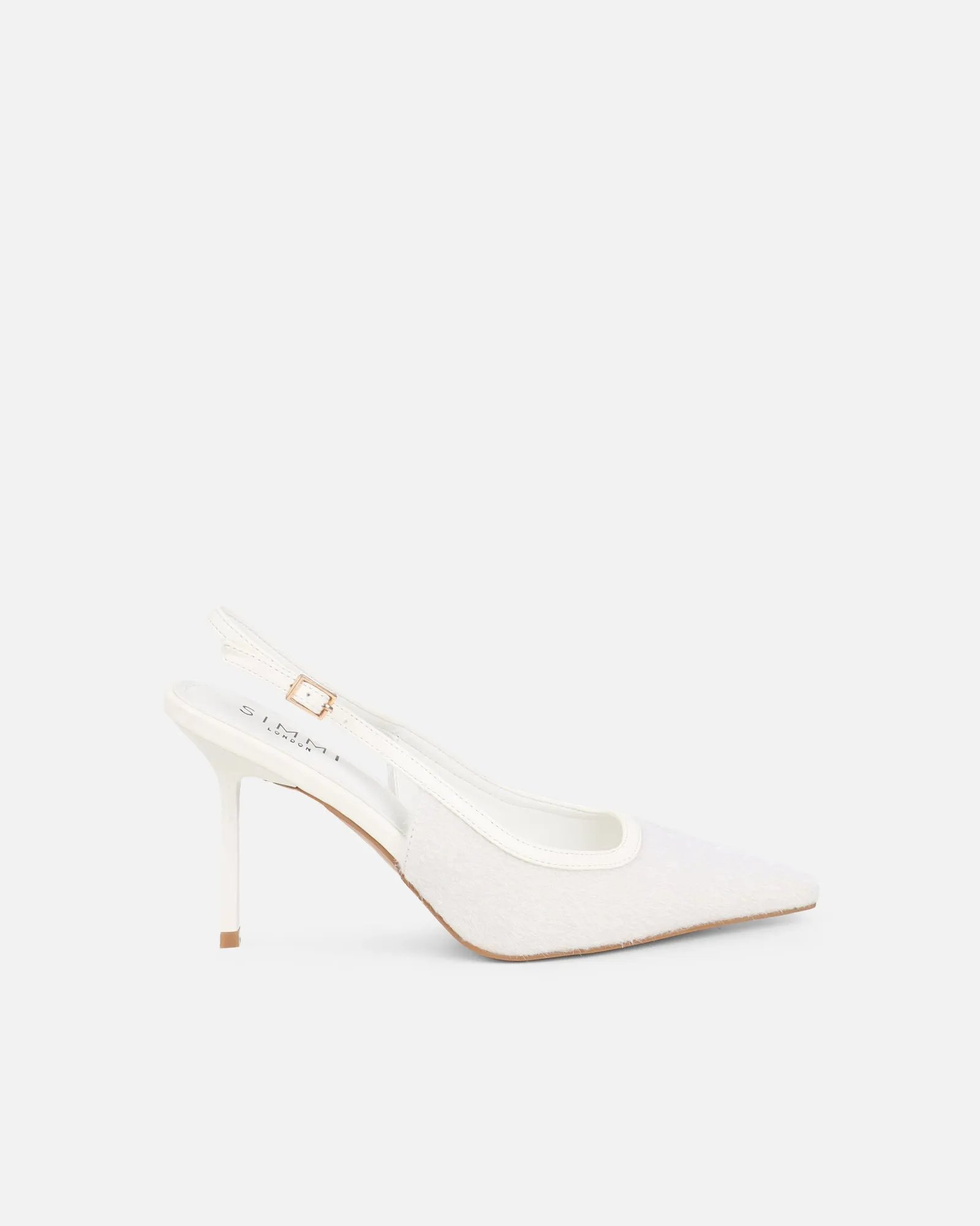 Exmoor White Plush Slingback Courts sold by Simmi London product image thumbnail 2