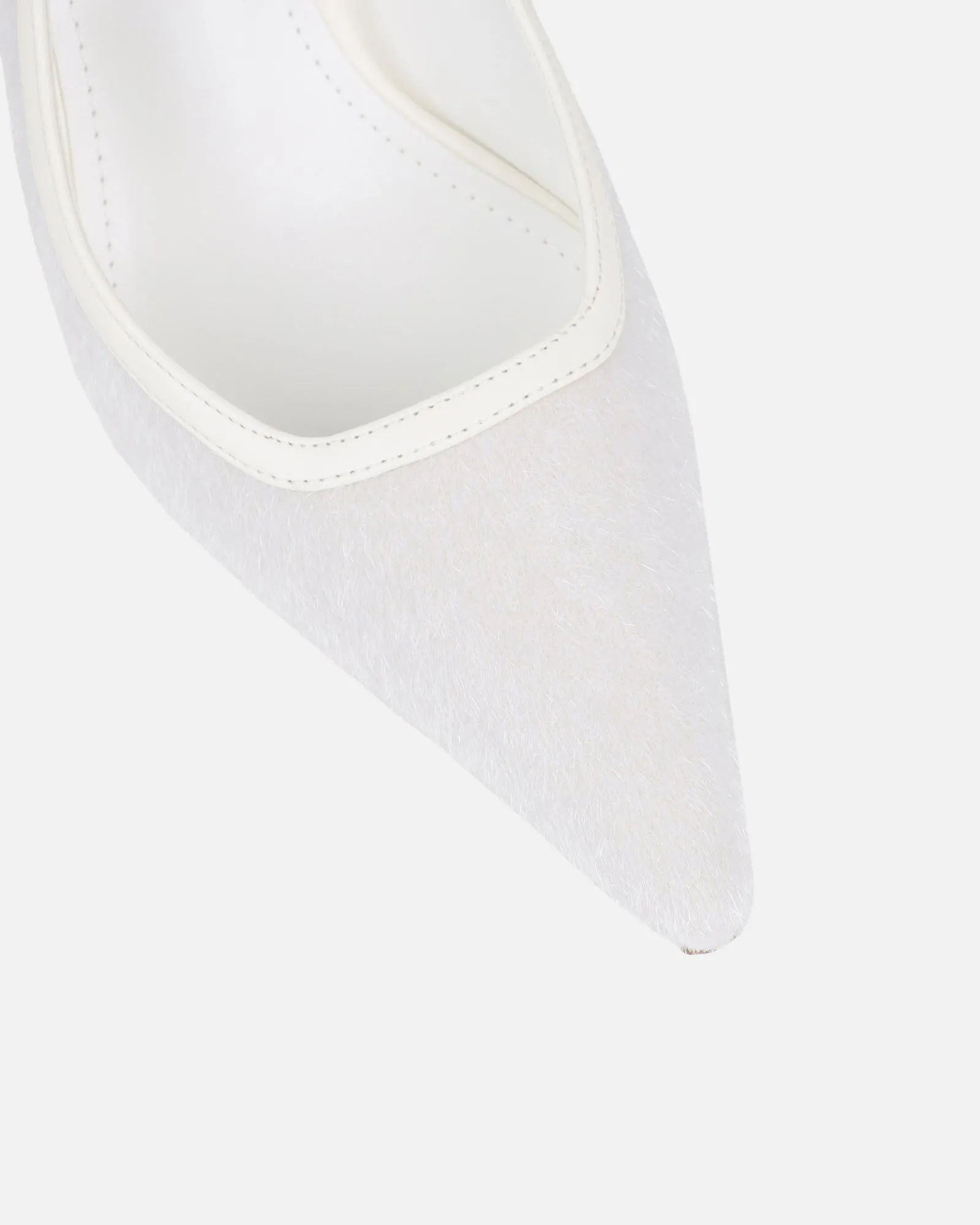 Exmoor White Plush Slingback Courts sold by Simmi London product image thumbnail 4