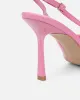 Exmoor Pink Plush Slingback Courts sold by Simmi London