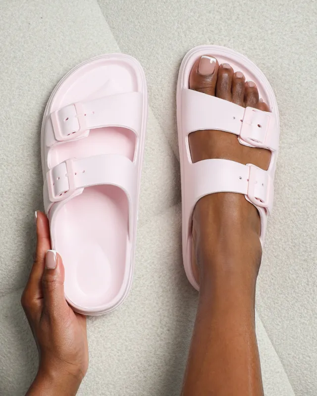 Samantha Pink EVA Slip on Footbed Slides sold by Simmi London
