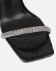 Rainbow Black Faux Snake Print Diamante Heels sold by Simmi London