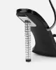 Rainbow Black Faux Snake Print Diamante Heels sold by Simmi London