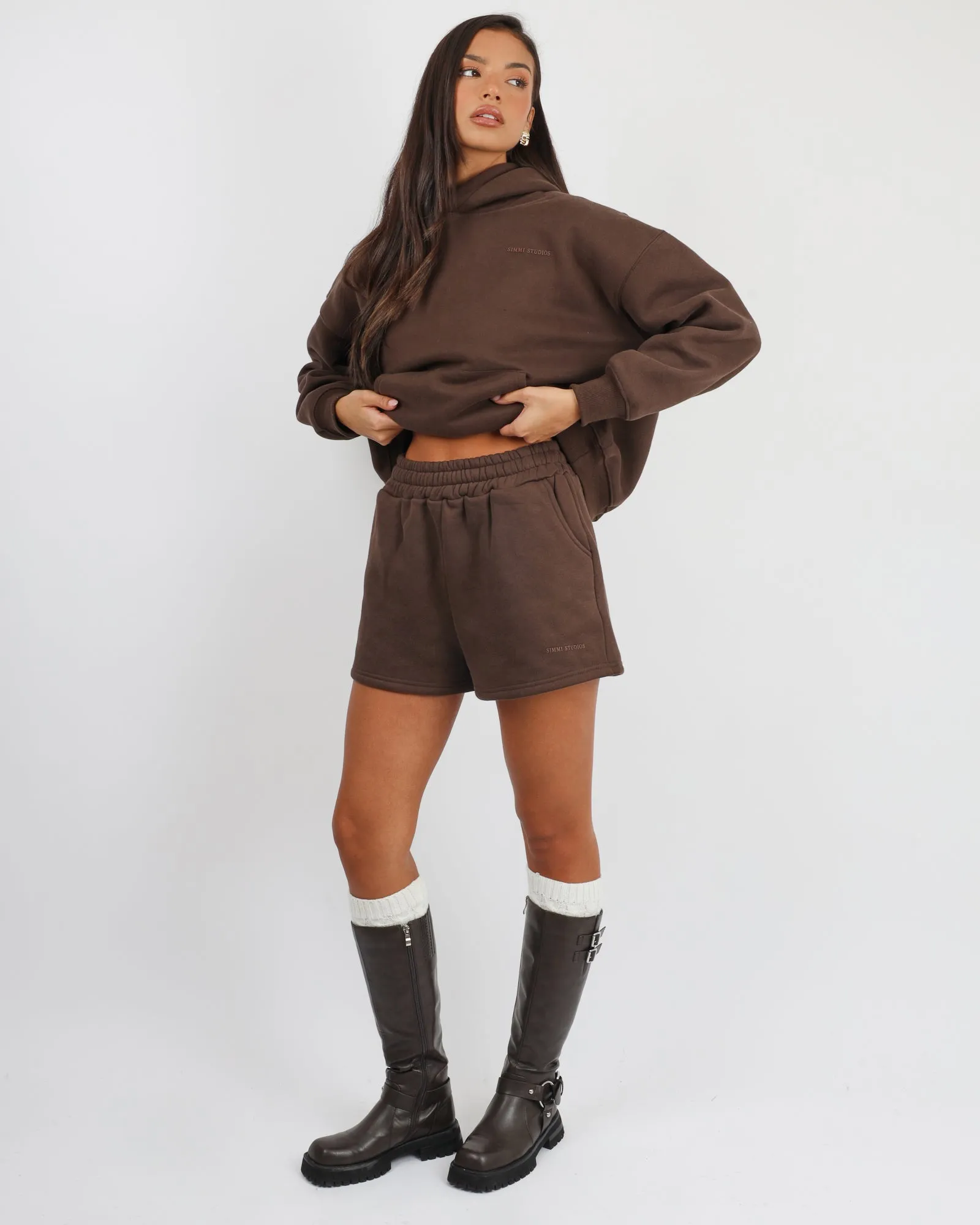 Winslow Simmi Studios Essentials Shorts in Chestnut sold by Simmi London product image thumbnail 2