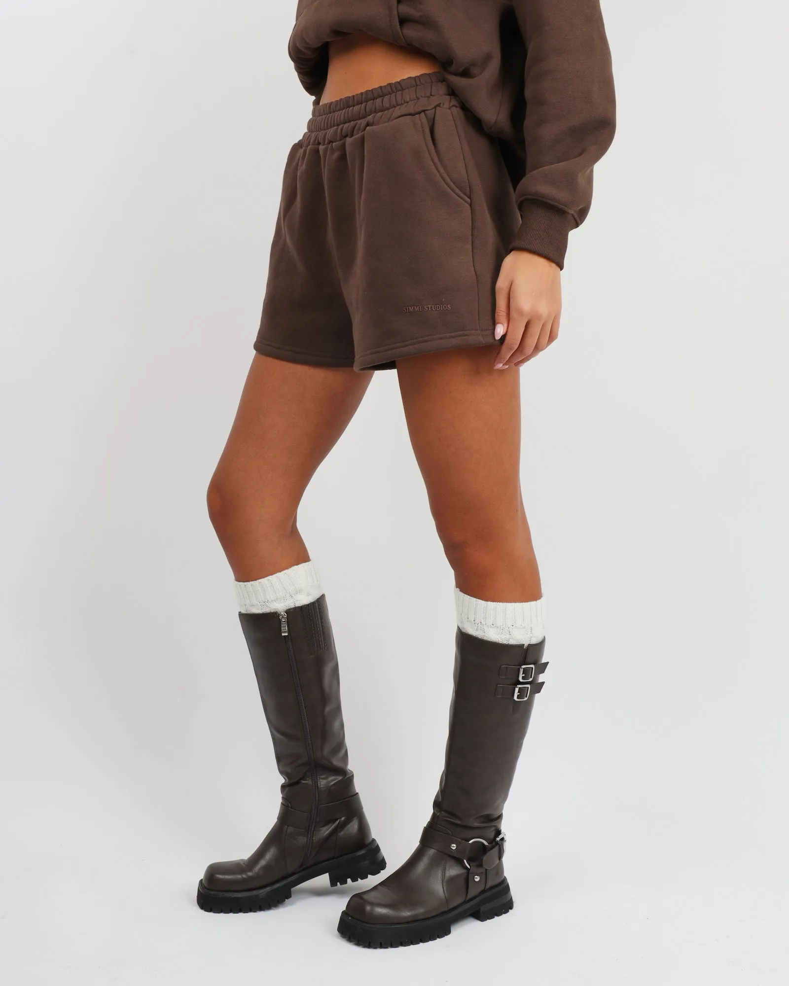 Winslow Simmi Studios Essentials Shorts in Chestnut sold by Simmi London product image thumbnail 4