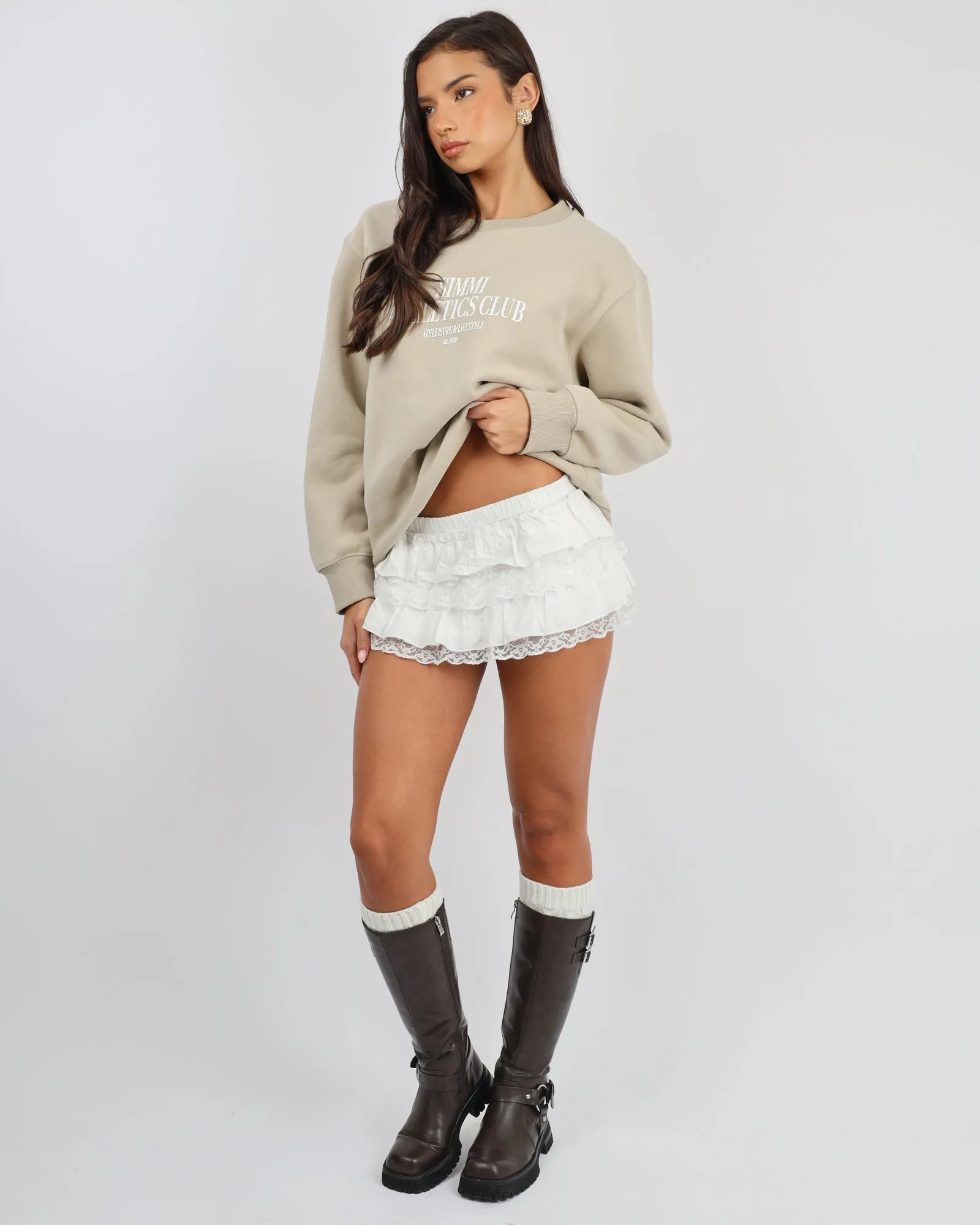 Ashby Simmi Studios Athletics Sweatshirt in Cashew sold by Simmi London product image thumbnail 2