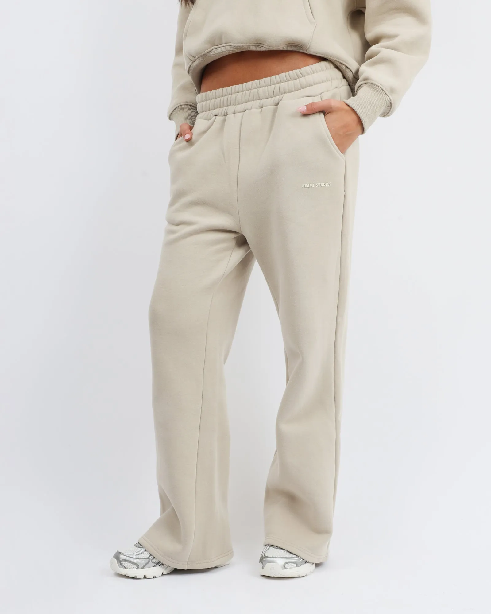 Colby Simmi Studios Essentials Flared Joggers in Cashew sold by Simmi London product image thumbnail 4